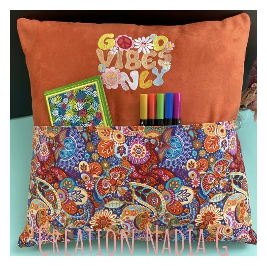 Motif de broderie machine good vibes only